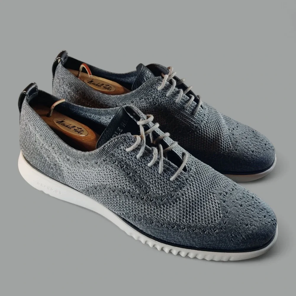 Cole Haan‎ 2.Zerogrand Gray Casual Comfort Knit Wingtip Oxfords Mens 12 M